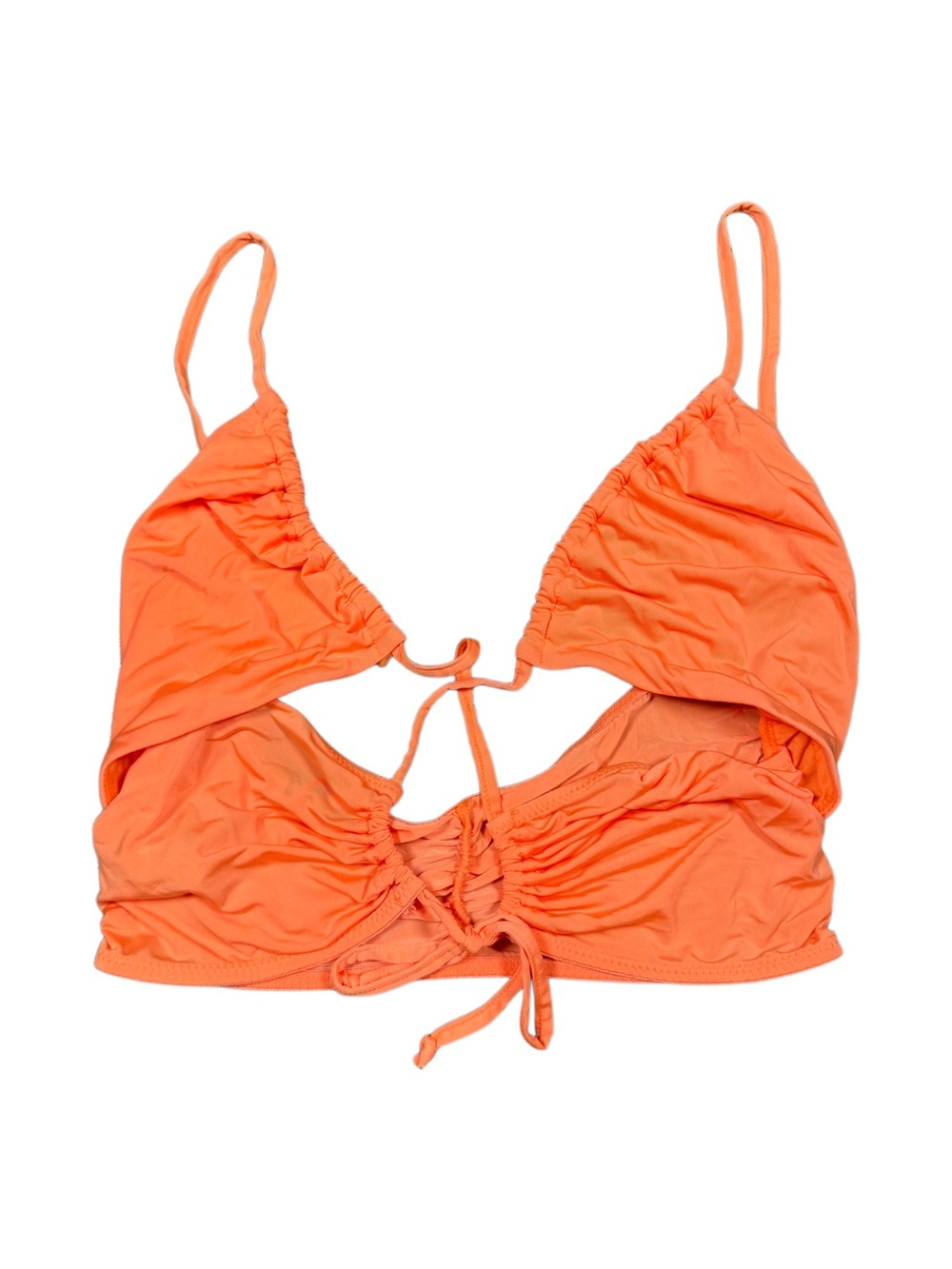Urban Outfitters Bright Orange Ruched Bralette Top